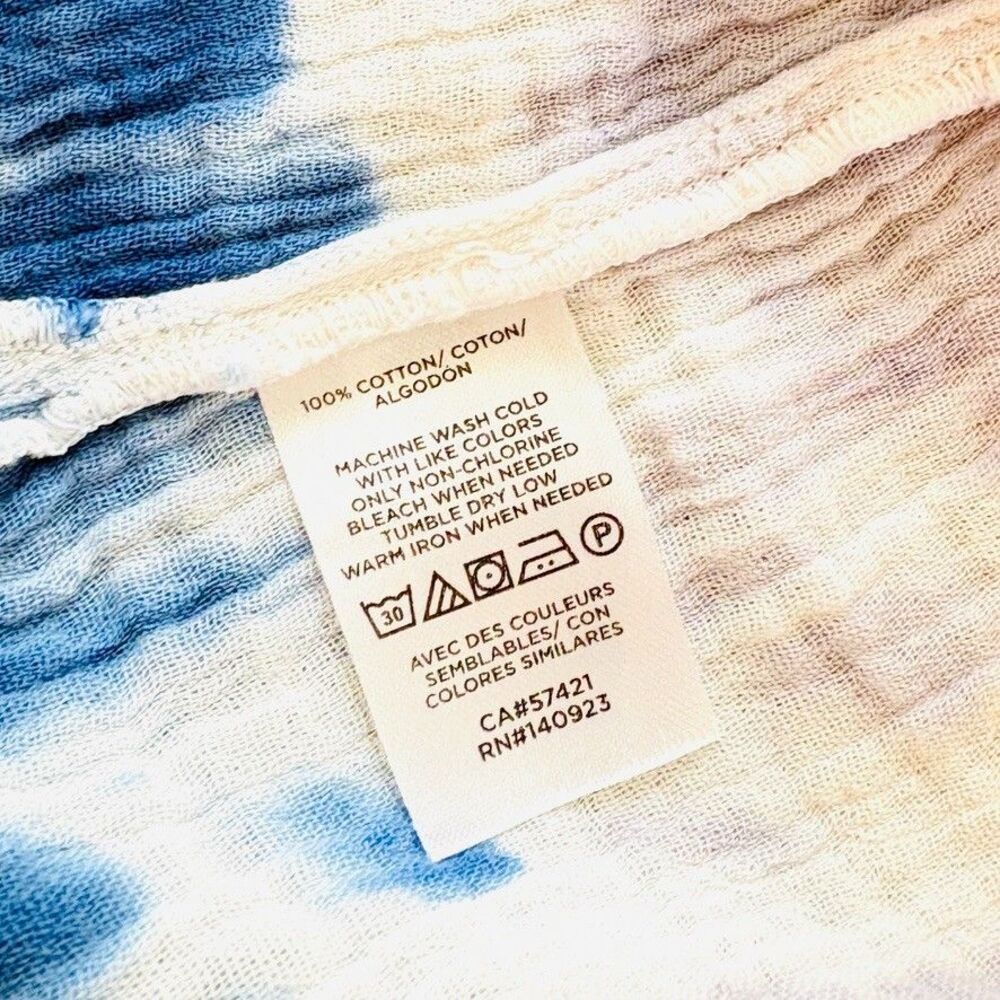 LOFT Cotton Gauze Tie Dye Tank Top Sz Small Sleeveless Beach Boho Summer - Picture 6 of 6